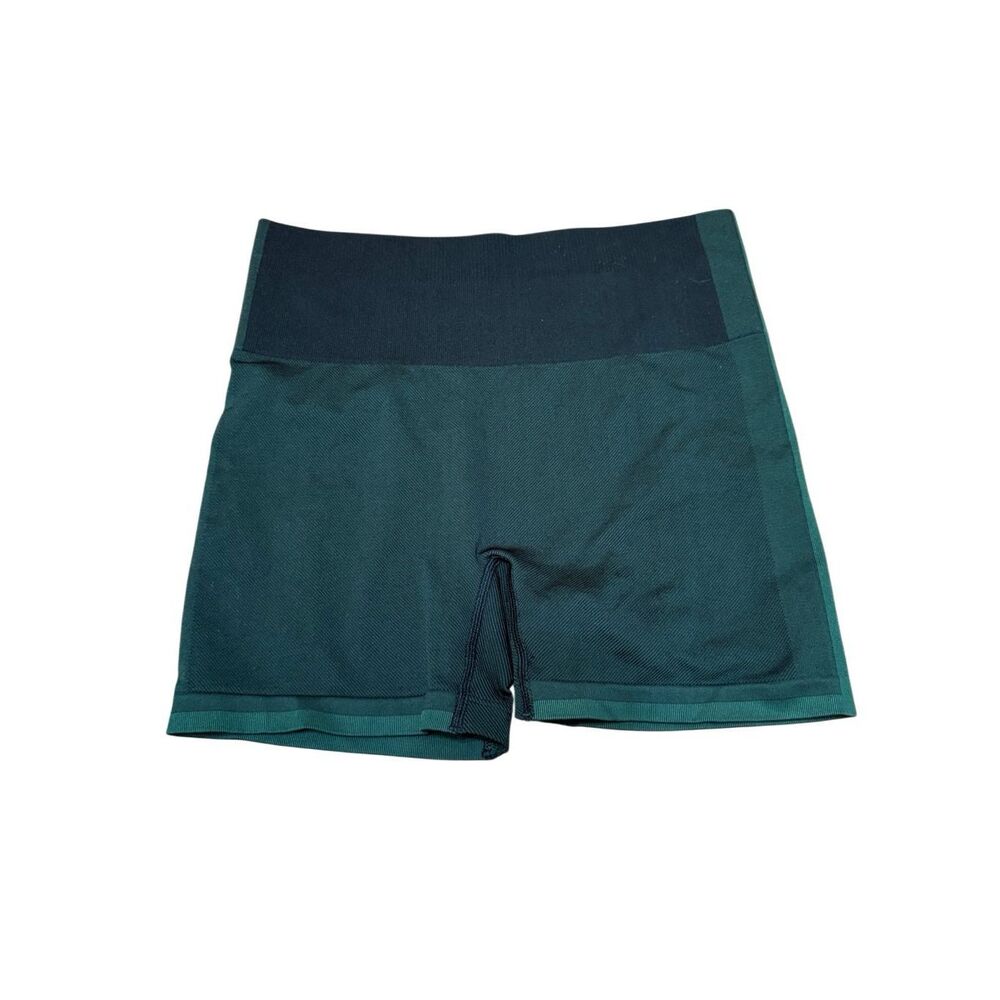 Outdoor Voices Seamless Smooth 4.5” inseam Black & Evergreen Athletic Bike Short